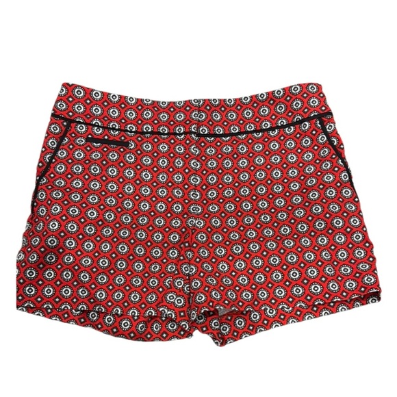 LOFT Red and Blue Shorts size 4 womens bottoms casual dressy business designer - Picture 1 of 7